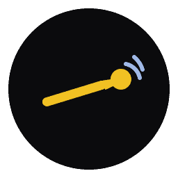 Gold drumstick with motion lines icon